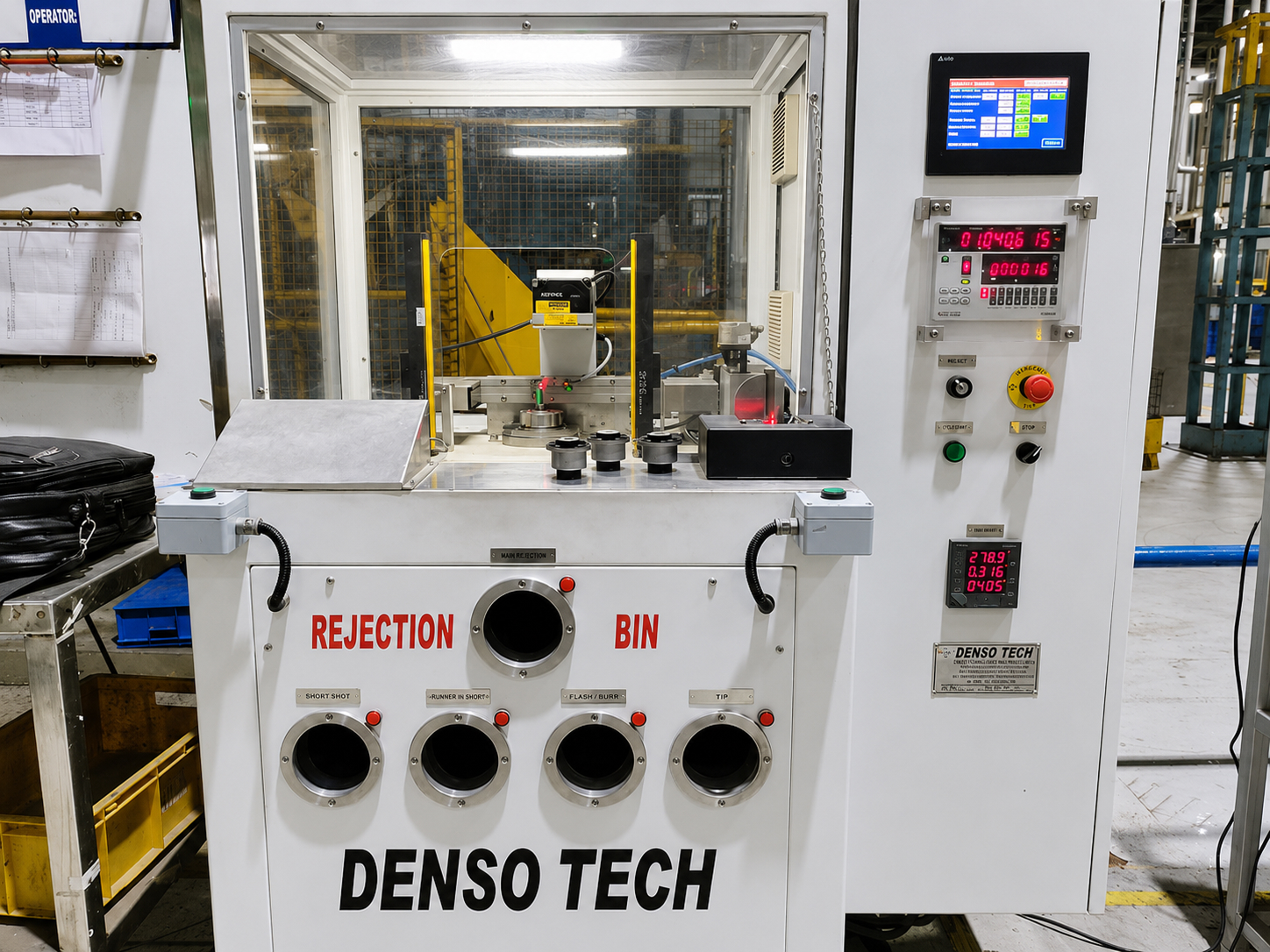 Laser based inspection machine for automotive components