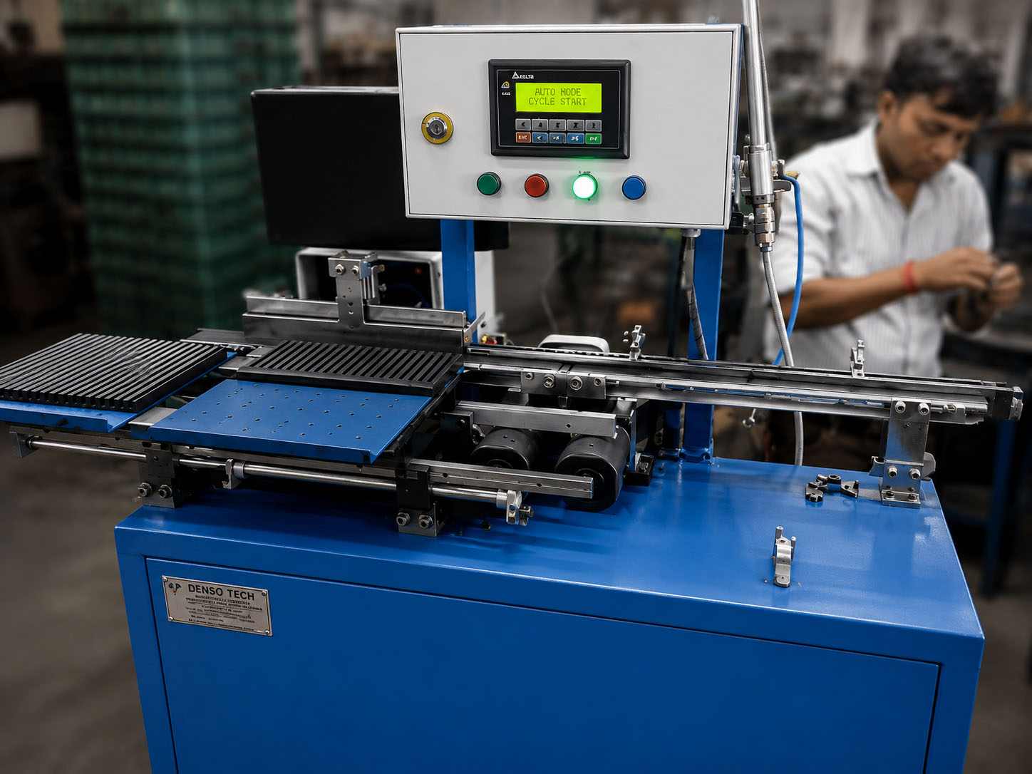 Ferrite core aligning machine
