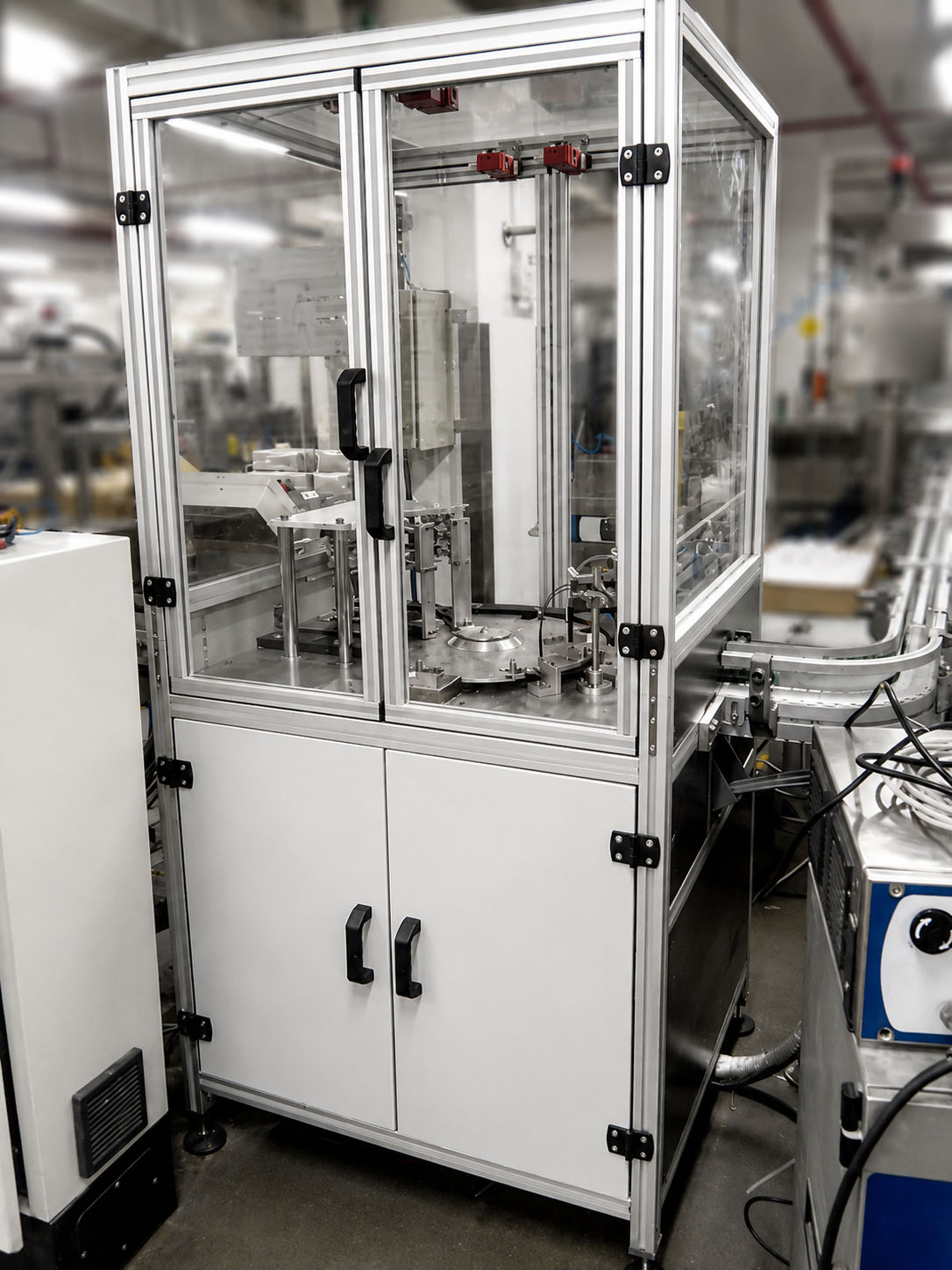Loreal hair color cap detection and laser printing machine