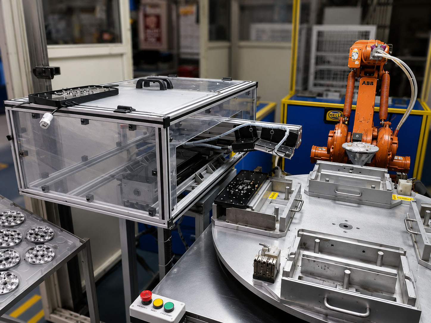 X-Y gantry for head lamp production line